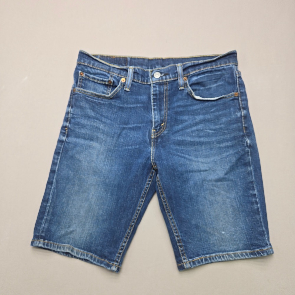 Levi's Denim Shorts 511 Slim Fit Stretch Blue Medium Wash Mens Size 32 Casual